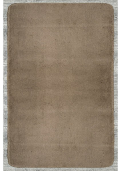 Trudy Düz Kahverengi Polyester Daire Modern Desenli Akrilik Hav Vermeyen Leke Tutmayan Kolay Temizlenen Yumuşak Makine Salon Yolluk Mutfak Halı