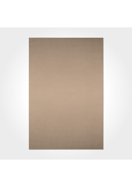 Stella Çizgili Kahverengi Polyester Dikdörtgen Modern Desenli Pamuk Makinada Yıkanabilir Hav Toz Vermez Leke Tutmayan Kaymaz Taban Dijital Makine Baskı Salon Yolluk Mutfak Halı