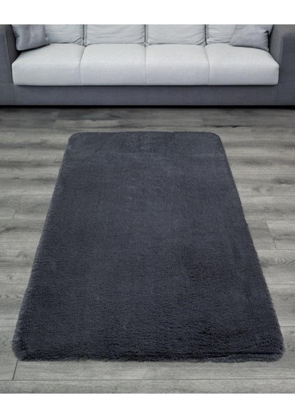 Waylon Düz Antrasit Polyester Dikdörtgen Modern Desenli Akrilik Hav Vermeyen Leke Tutmayan Kolay Temizlenen Yumuşak Makine Salon Yolluk Mutfak Halı modelleri