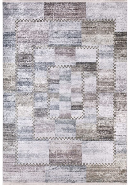 Quebec Yeşil Patchwork Etnik Modern Desenli Makinada Yıkanabilir Hav Toz Vermez Leke Tutmayan Kaymaz Taban Dijital Makine Baskı Salon Yolluk Mutfak Halı