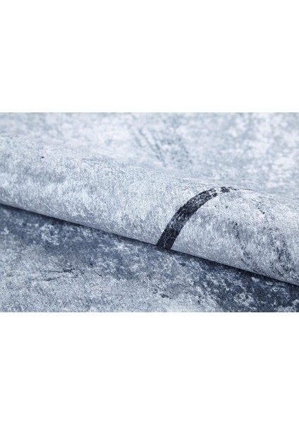 Mahabad Gri Çizgili Etnik Modern Desenli Makinada Yıkanabilir Hav Toz Vermez Leke Tutmayan Kaymaz Taban Dijital Makine Baskı Salon Yolluk Mutfak Halı indirimleri