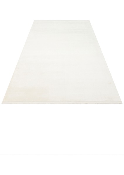 Toscanapark Düz Krem Viskon Dikdörtgen Modern Desenli Akrilik Hav Vermeyen Leke Tutmayan Kolay Temizlenen Yumuşak Makine Salon Yolluk Mutfak Halı