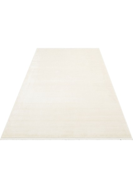 Toscanapark Düz Krem Viskon Dikdörtgen Modern Desenli Akrilik Hav Vermeyen Leke Tutmayan Kolay Temizlenen Yumuşak Makine Salon Yolluk Mutfak Halı