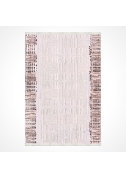 Krem Modern Etnik Desenli Mikro Hav Vermeyen Leke Tutmayan Kolay Temizlenen Yumuşak Makine Salon Yolluk Mutfak Halı