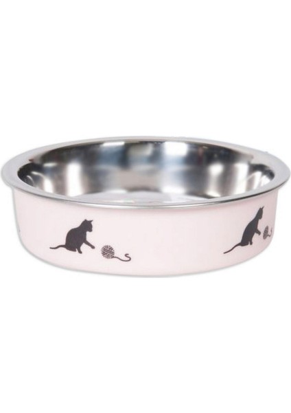 Karlıe Çelik Kedi Mama Kabı Pembe 160ML Dsdrn