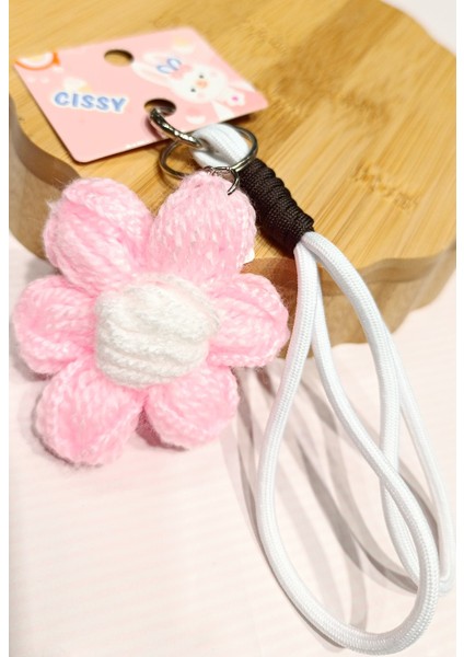 Örme Çiçek Desenli Gösterişli Anahtarlık