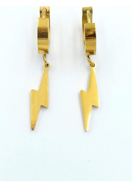 Gold Renk Figürlü Çelik Küpe