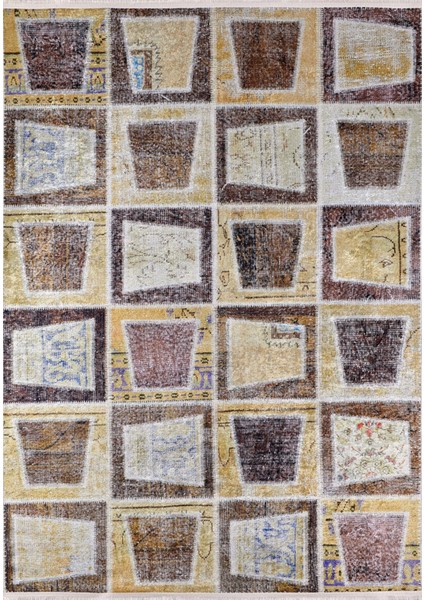 Guangzhou Yeşil Patchwork Etnik Modern Desenli Makinada Yıkanabilir Hav Toz Vermez Leke Tutmayan Kaymaz Taban Dijital Makine Baskı Salon Yolluk Mutfak Halı