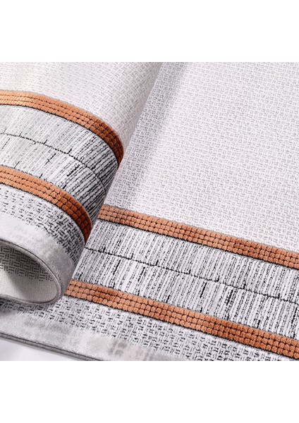 Julia Gri Çerçeveli Etnik Modern Desenli Örgü Hav Vermeyen Leke Tutmayan Kolay Temizlenen Yumuşak Makine Salon Yolluk Mutfak Halı fırsatları