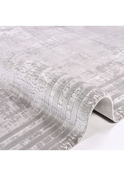 Harper Çizgili Gri Akrilik Dikdörtgen Modern Desenli Akrilik Hav Vermeyen Leke Tutmayan Kolay Temizlenen Yumuşak Makine Salon Yolluk Mutfak Halı fiyatları