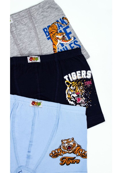 Erkek Çocuk Boxer 3'lü Baskılı (%96 Pamuk - %4 Elastan)