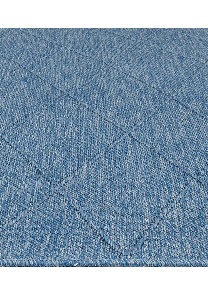 Mirage Geometrik Mavi Polyester Dikdörtgen Modern Desenli Akrilik Hav Vermeyen Leke Tutmayan Kolay Temizlenen Yumuşak Makine Salon Yolluk Mutfak Halı modelleri