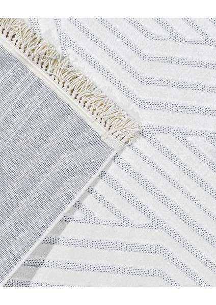 Keysha Beyaz Geometrik Etnik Modern Desenli Hav Vermeyen Leke Tutmayan Kolay Temizlenen Yumuşak Makine Salon Yolluk Mutfak Halı indirimleri