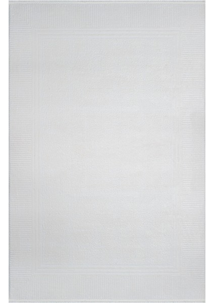 Abort Gri Çerçeveli Etnik Modern Desenli Akrilik Hav Vermeyen Leke Tutmayan Kolay Temizlenen Yumuşak Makine Salon Yolluk Mutfak Halı