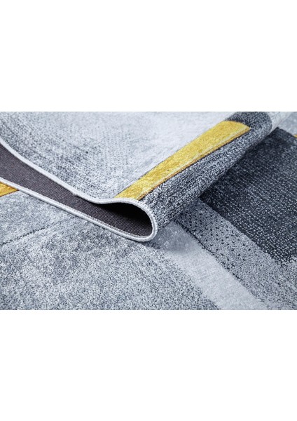 Cantonment Sarı Modern Etnik Desenli Makinada Yıkanabilir Hav Toz Vermez Leke Tutmayan Kaymaz Taban Dijital Makine Baskı Salon Yolluk Mutfak Halı fırsatları