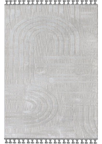 Melvino Geometrik Gri Polyester Dikdörtgen Modern Desenli Akrilik Hav Vermeyen Leke Tutmayan Kolay Temizlenen Yumuşak Makine Salon Yolluk Mutfak Halı fırsatları