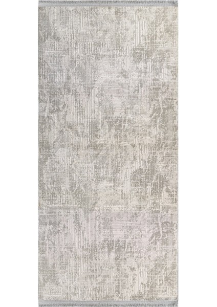 Gadag Modern Krem Pamuk Kare Modern Desenli Akrilik Hav Vermeyen Leke Tutmayan Kolay Temizlenen Yumuşak Makine Salon Yolluk Mutfak Halı