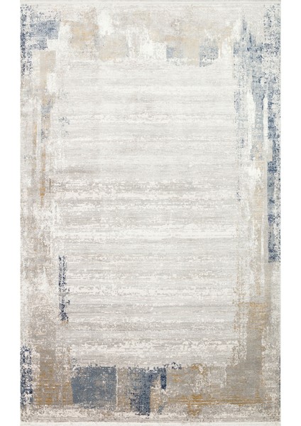 Magdalena Modern Gri Polyester Dikdörtgen Modern Desenli Akrilik Hav Vermeyen Leke Tutmayan Kolay Temizlenen Yumuşak Makine Salon Yolluk Mutfak Halı