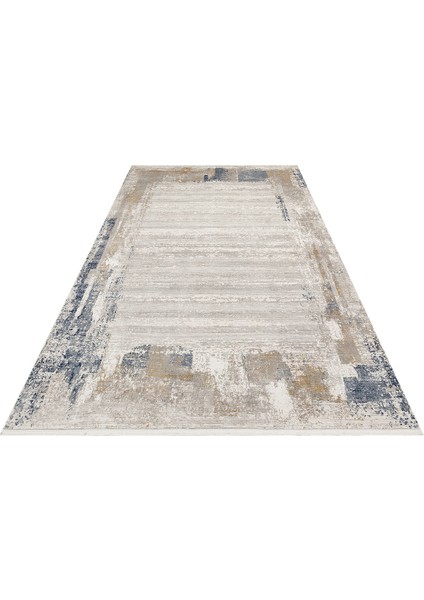 Magdalena Modern Gri Polyester Dikdörtgen Modern Desenli Akrilik Hav Vermeyen Leke Tutmayan Kolay Temizlenen Yumuşak Makine Salon Yolluk Mutfak Halı