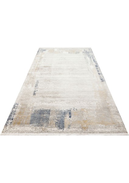 Magdalena Modern Gri Polyester Dikdörtgen Modern Desenli Akrilik Hav Vermeyen Leke Tutmayan Kolay Temizlenen Yumuşak Makine Salon Yolluk Mutfak Halı