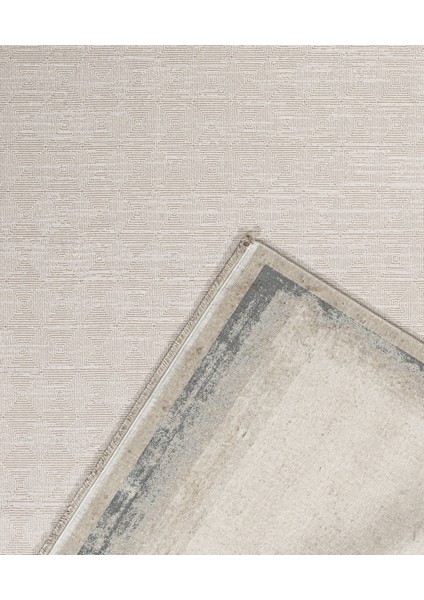 Damoh Çerçeveli Krem Akrilik Dikdörtgen Modern Desenli Akrilik Hav Vermeyen Leke Tutmayan Kolay Temizlenen Yumuşak Makine Salon Yolluk Mutfak Halı modelleri