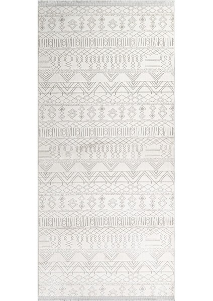 Noura Figürlü Krem Polyester Dikdörtgen Modern Desenli Akrilik Hav Vermeyen Leke Tutmayan Kolay Temizlenen Yumuşak Makine Salon Yolluk Mutfak Halı
