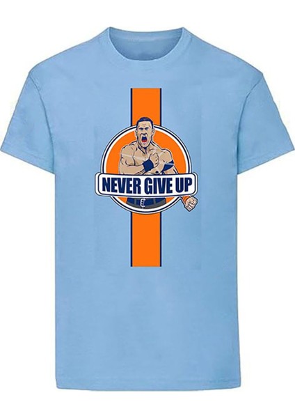 John Cena Uc Me Never Give Up Baskılı Pamuk T-Shirt