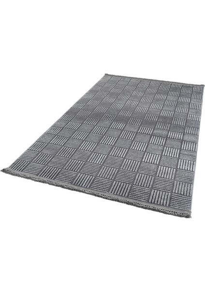 Antrasit Geometrik Etnik Modern Desenli Hav Vermeyen Leke Tutmayan Kolay Temizlenen Yumuşak Makine Salon Yolluk Mutfak Halı fiyatları