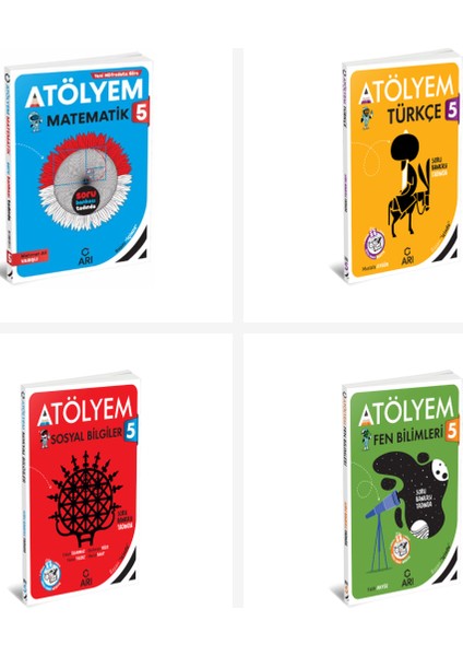Arı 5. Sınıf Akıllı Atölyem Tüm Dersler Seti 4 Kitap Arı Yayınlar