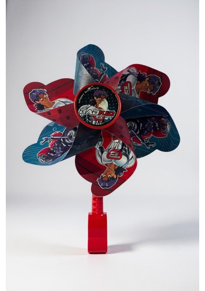 Çocuk Bisikleti Badkid Rüzgar Gülü - Kırmızı-Mavi