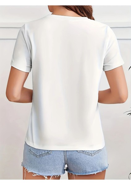 Bubble Tea Şirin Kedi Tasarım Baskılı Kadın T-Shirt fiyatları