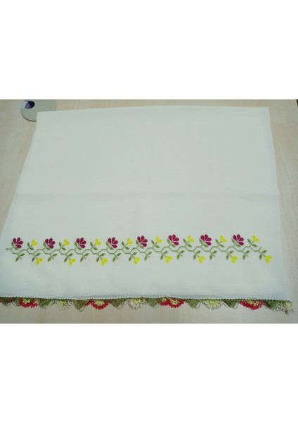 El Emeği Nakış Işlemeli Iğne Oyalı Namaz Örtüsü Çeyizlik Mevlit Başörtüsü Krep Kumaş 145X75 cm fiyatları