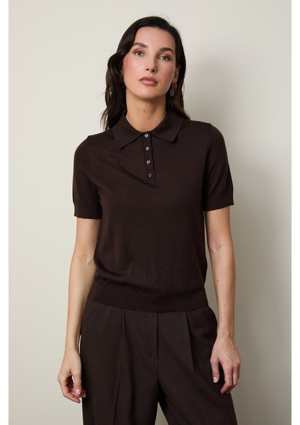 %100 Yün Polo Yaka Kazak fiyatları