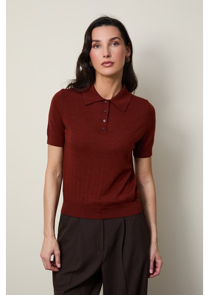 %100 Yün Polo Yaka Kazak fiyatları