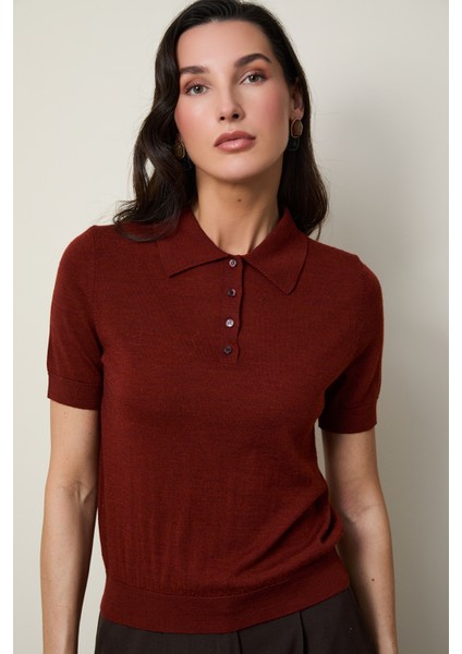 %100 Yün Polo Yaka Kazak modelleri