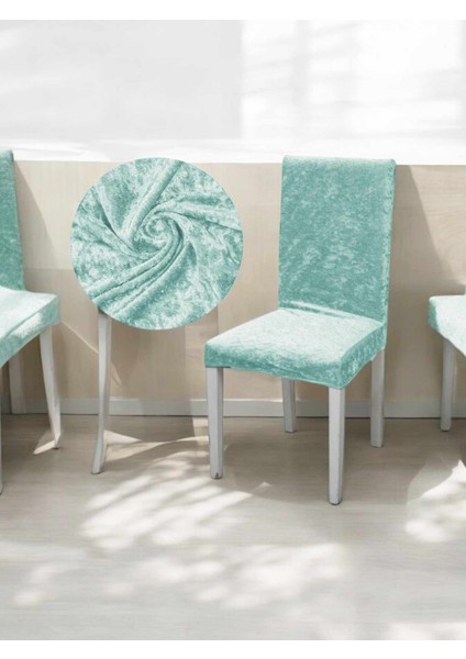 Kadife Sandalye Kılıfı – Esnek, Yıkanabilir, Kaymaz, Şık Tasarım – Modern Dekoratif Sandalye Örtüsü