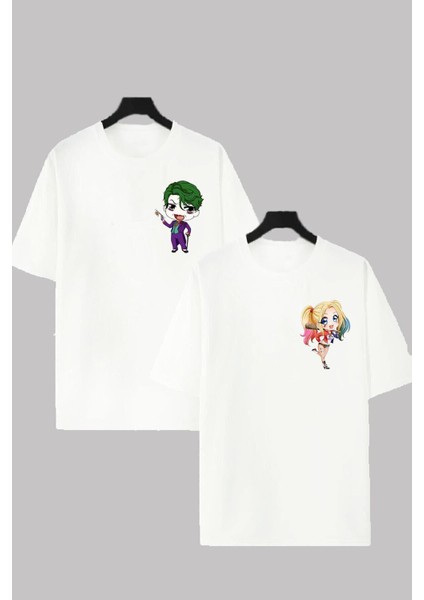 Joker & Harley Quinn Çift Sevgili Çift Kombini Tshirt 2'li Takım