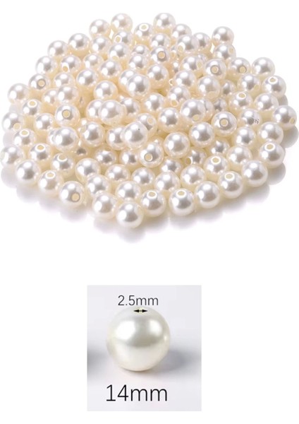 50 Gram 14MM Krem Renk Plastik İnci Boncuk Çanta ve Takı Yapım Boncuğu (~27 Adet) fiyatları