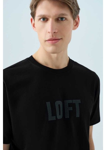 Erkek Regular Fit T-Shirt LF2038461 Black/whıte fiyatları