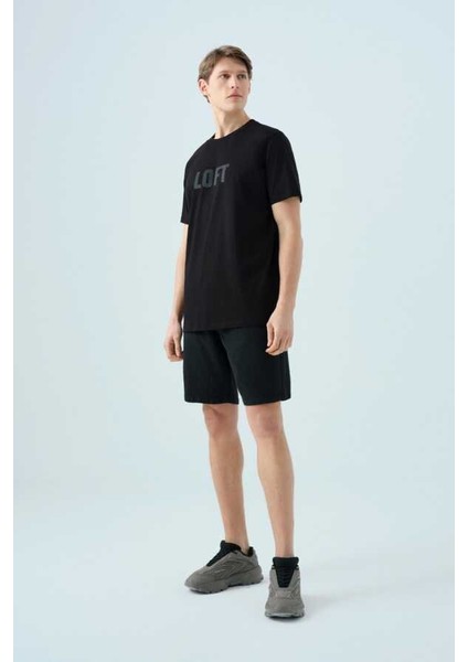 Erkek Regular Fit T-Shirt LF2038461 Black/whıte modelleri