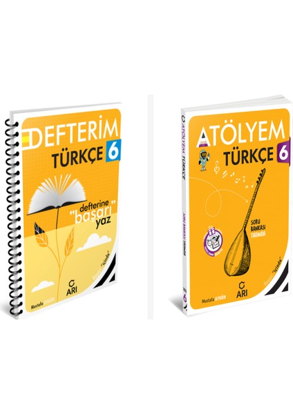 Arı 6. Sınıf Türkçe Akıllı Defter ve Atölyem Serisi Set 2 Kitap A