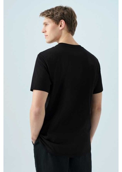 Erkek Regular Fit T-Shirt LF2038461 Black/whıte fırsatları