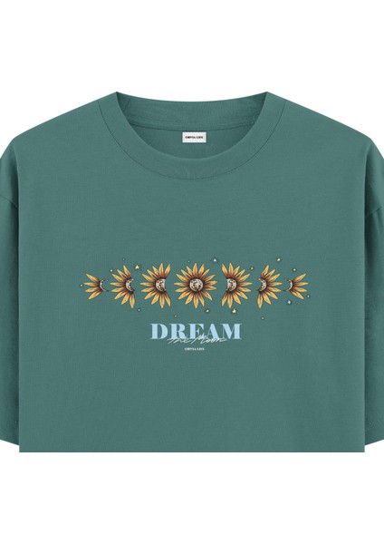 Dream The Moon - Oversize T-Shirt Yeşil fiyatları