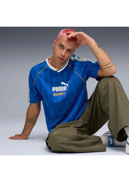 Unisex Mavi Puma Kıng Relaxed Football Jersey Mavi Unisex Forma