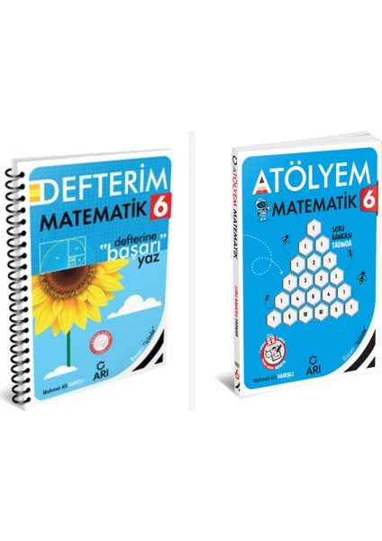 Arı 6. Sınıf Matematik Akıllı Defter ve Atölyem Serisi Set 2 Kita