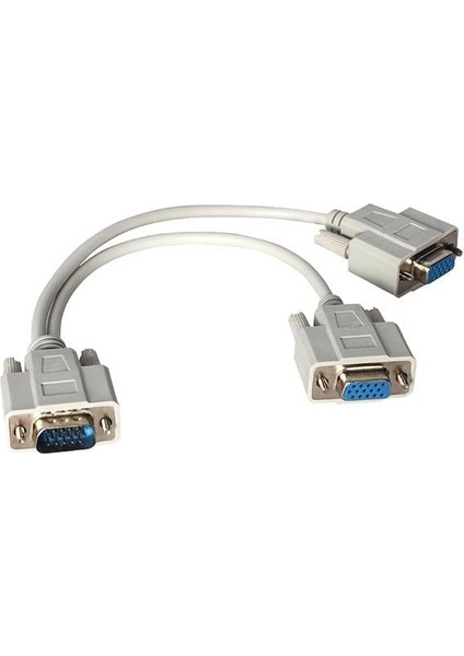 VGA Dönüştürücü Çevirici Çatal KABLO1X VGA Erkek To 2x VGA Dişi 30 cm Çevirici Kablo Özellikleri 1ADET