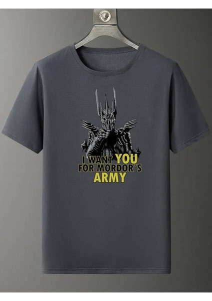 Sauron Army Yüzüklerin Efendisi Lotr Baskılı Pamuk T-Shirt
