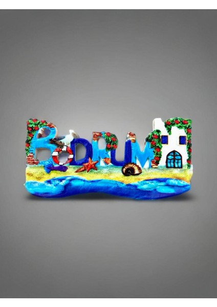 Bodrum Temalı Kabartmalı Polyester Magnet. 10CM x 5cm.
