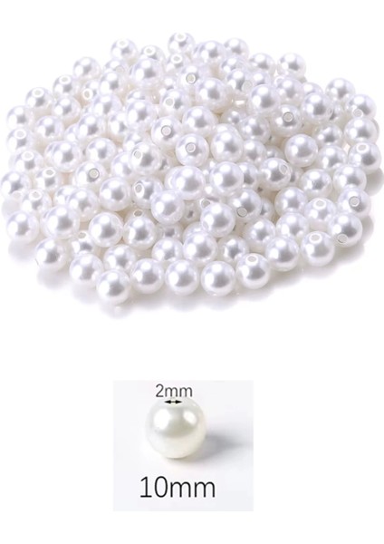 1.000 Gram (1 Kg.) 10MM Beyaz Renk Plastik İnci Boncuk Çanta ve Takı Yapım Boncuğu (~1.900 Adet) fiyatları