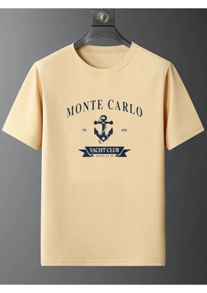 Monte Carlo Baskılı Pamuk T-Shirt